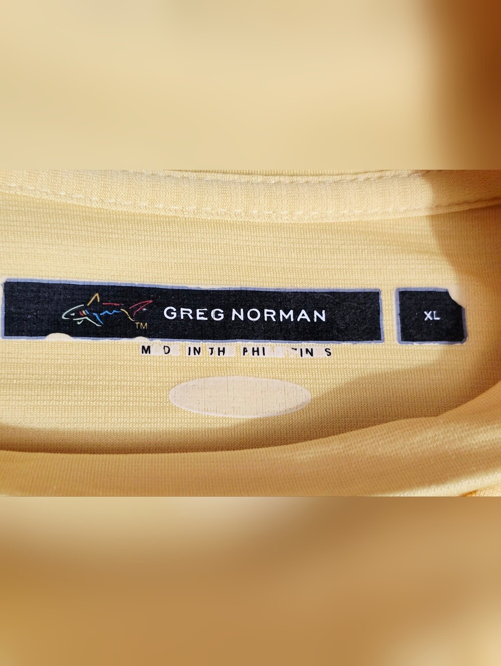Greg Norman Shark Men's XL Yellow Play Dry Moisture Wick Golf Round Collar Shirt - Picture 4 of 6